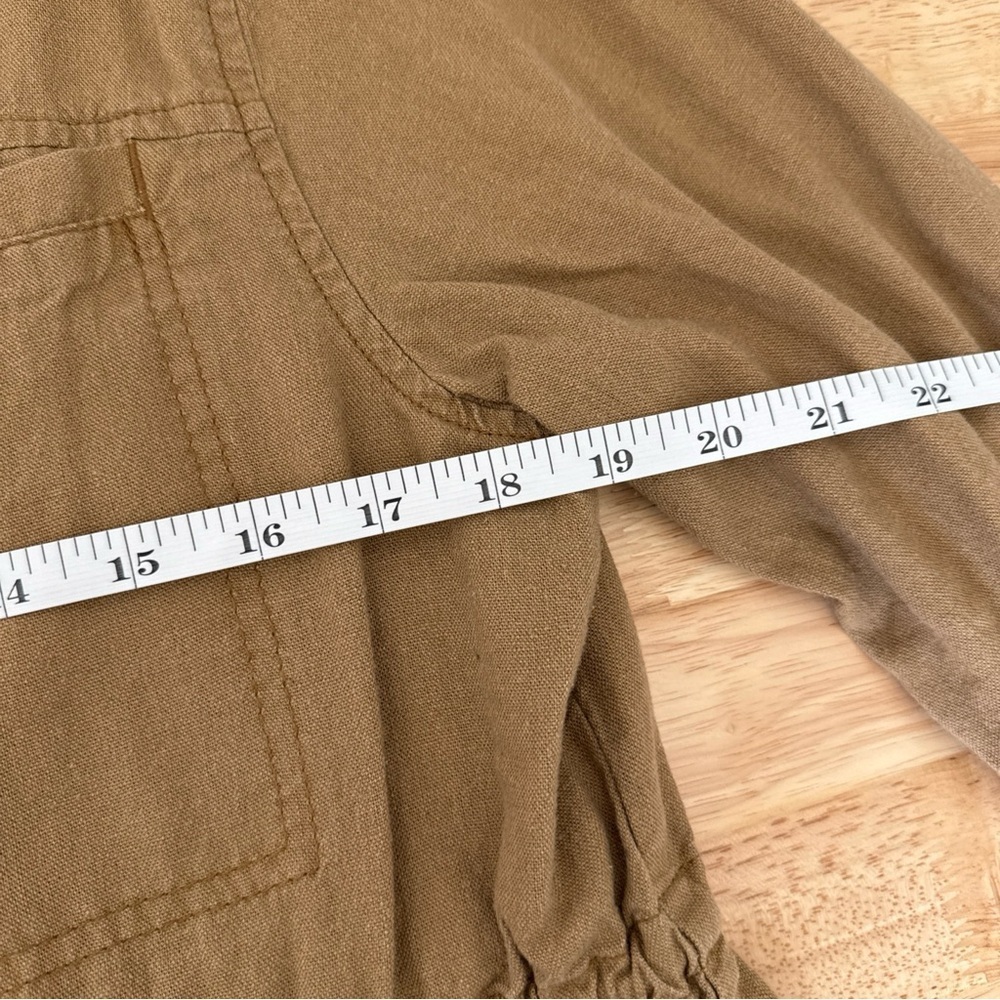 Old Navy Mock Neck Linen Blend Utility Jacket Women’s Size M Lightweight Zip - Picture 7 of 9